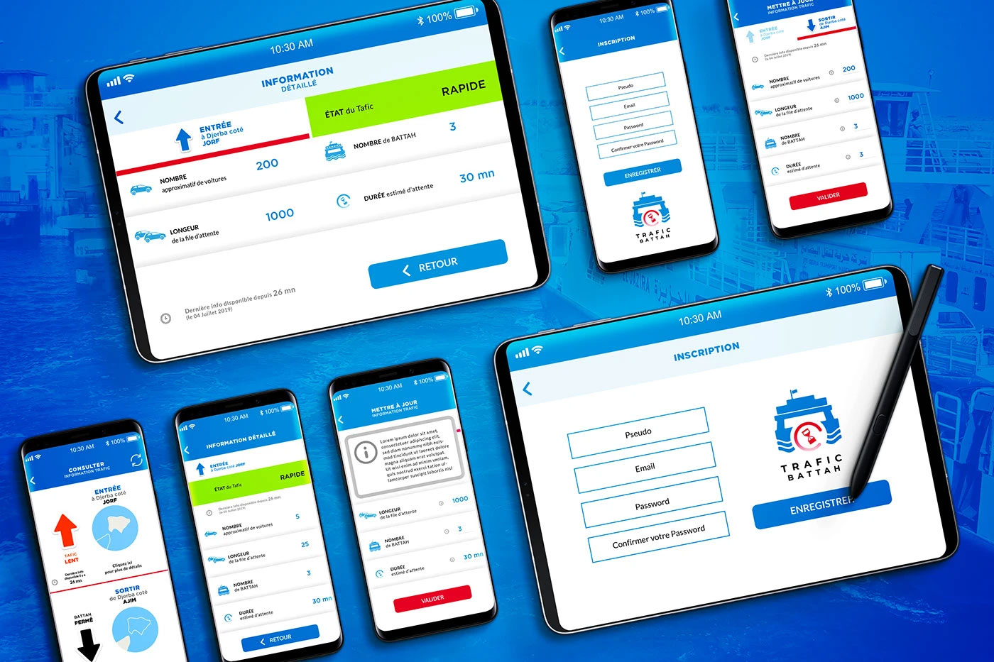 Identité et interface mobile Traffic Battah