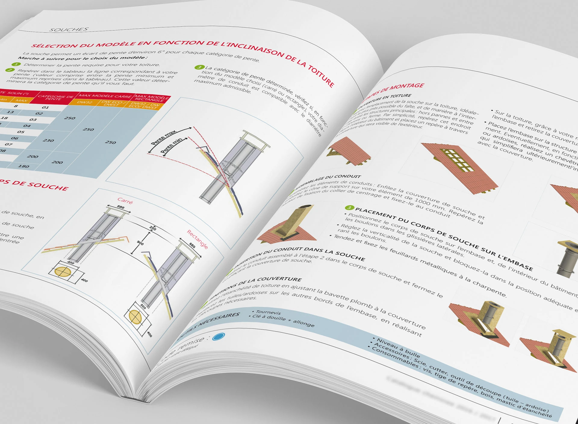 Gros plan sur les schémas techniques et les annotations d’un catalogue industriel