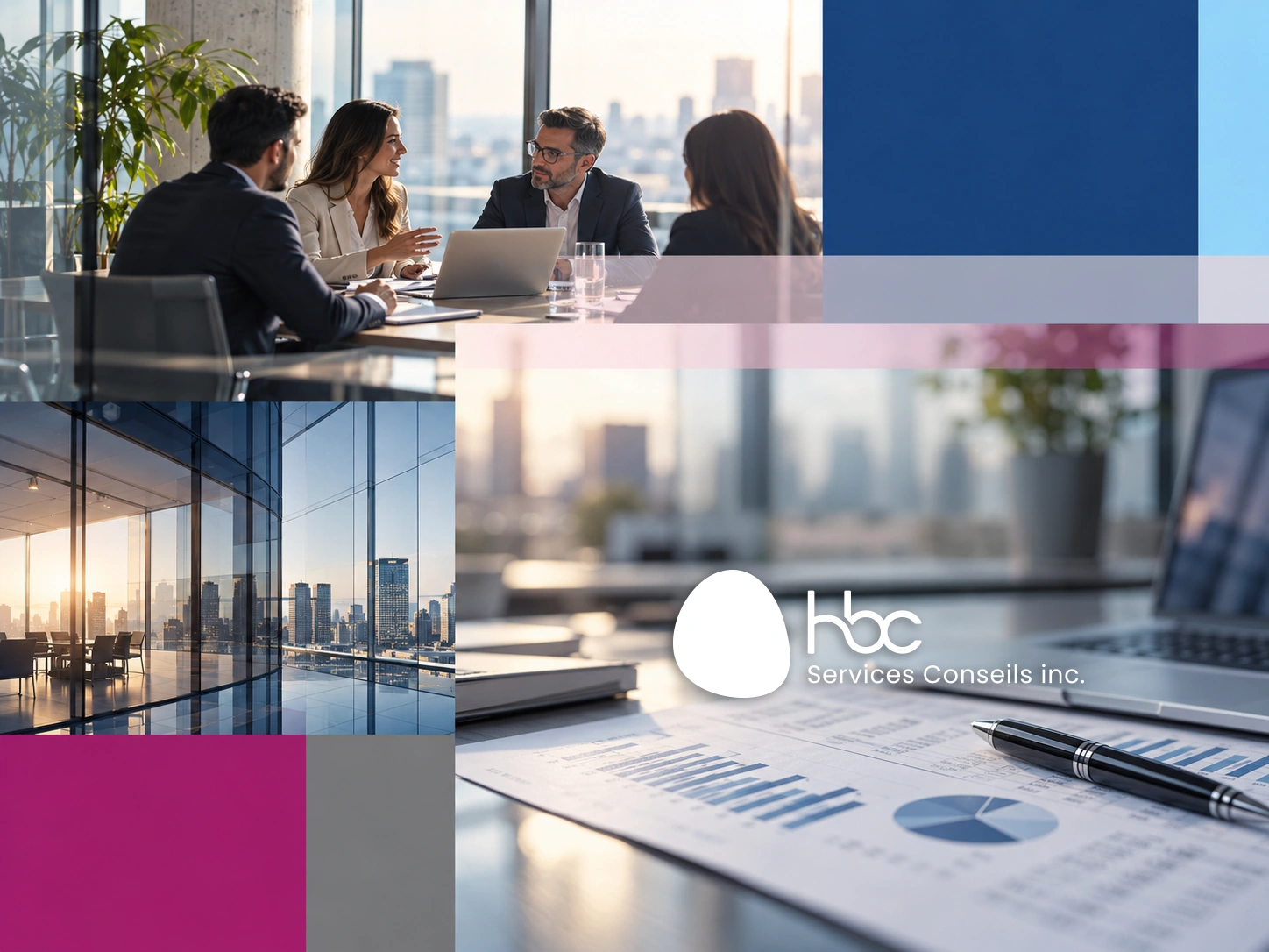 Logo HBC avec signature Services Conseils inc. sur image